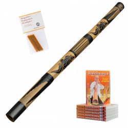 Ciffre 120 cm Bois Didgeridoo Bambou Gecko Eidechse Fair Trade Didge Musique M6 