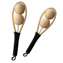 Set shaker in bambù - percussioni manuali - strumento musicale per bambini - leggero - 26 cm
