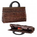 Bolso de mano para damas. Un bolso hecho a mano de bambú y madera. Elegante, ligero y compacto. 35 x 21 x 12cm