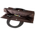 Dames handtas. Handgemaakte handtas van bamboo en hout. Stijlvol, lichtgwicht en compact. 35 x 21 x 12cm