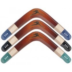 Australian Treasures Boomerang Stand 30cm Boomerang en Bois Dur Logo Peint et gravé au Laser 